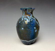 Load image into Gallery viewer, Cobalt Galaxy Crystalline Glazed Mini Vase 4