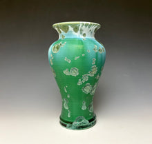 Load image into Gallery viewer, Emerald Green Crystalline Glazed Vase