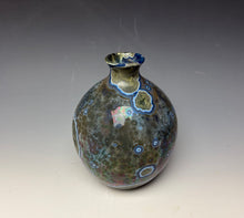 Load image into Gallery viewer, Cobalt Galaxy Crystalline Glazed Vase 6