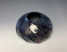 Load image into Gallery viewer, Blue Copper Raku AirPlant Vase #6