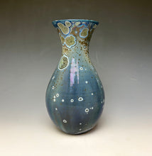Load image into Gallery viewer, Cobalt Galaxy Crystalline Glazed Vase 12