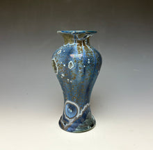 Load image into Gallery viewer, Cobalt Galaxy Crystalline Glazed Vase 2