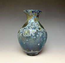 Load image into Gallery viewer, Cobalt Galaxy Crystalline Glazed Vase 6