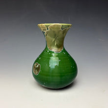 Load image into Gallery viewer, Green Galaxy Crystalline Glazed Mini Vase