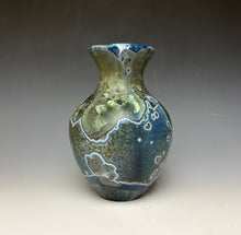 Load image into Gallery viewer, Cobalt Galaxy Crystalline Glazed Vase 5