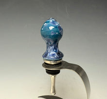 Load image into Gallery viewer, Crystalline Glazed Bottle Stopper- Atlantic Storm Blue 2