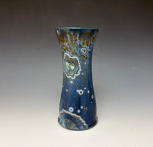 Load image into Gallery viewer, Cobalt Galaxy Crystalline Glazed Vase 3