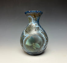 Load image into Gallery viewer, Cobalt Galaxy Crystalline Glazed Vase 4