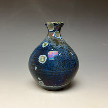Load image into Gallery viewer, Cobalt Galaxy Crystalline Glazed Mini Vase 8