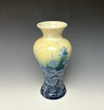 Load image into Gallery viewer, Crystalline Vase in Cream and Blue