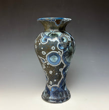 Load image into Gallery viewer, Cobalt Galaxy Crystalline Glazed Vase 5