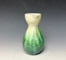 Load image into Gallery viewer, Ivory and Emerald Crystalline Sake Pitcher