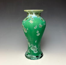 Load image into Gallery viewer, Emerald Green Crystalline Glazed Vase