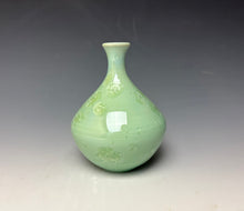 Load image into Gallery viewer, Crystalline Glazed Mini Vase - Mint Green 5