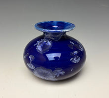Load image into Gallery viewer, Winter Sky Blue Crystalline Glazed Mini Vase #4