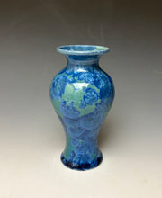 Load image into Gallery viewer, Teal Blue Crystalline Glazed Mini Vase 2