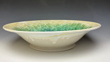 Load image into Gallery viewer, Ivory and Emerald Crystalline Bowl