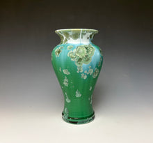 Load image into Gallery viewer, Emerald Green Crystalline Glazed Vase