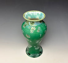 Load image into Gallery viewer, Emerald Green Crystalline Glazed Vase