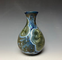 Load image into Gallery viewer, Cobalt Galaxy Crystalline Glazed Vase 11
