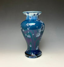 Load image into Gallery viewer, Crystalline Glazed Vase in Atlantic Storm Blue