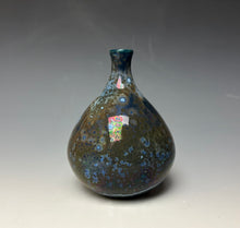 Load image into Gallery viewer, Cobalt Galaxy Crystalline Glazed Mini Vase 2