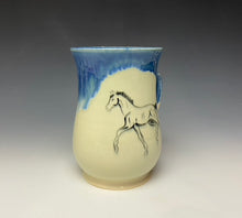 Load image into Gallery viewer, Trotting Foal Mug- Deep Ocean Blue