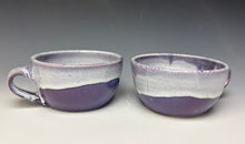 Load image into Gallery viewer, Purple and White Soup Mug