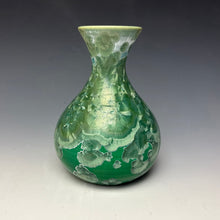Load image into Gallery viewer, Emerald Green Crystalline Glazed Vase #2