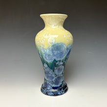Load image into Gallery viewer, Crystalline Vase in Cream and Blue