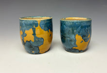 Load image into Gallery viewer, Blue and Orange Crystalline Sake Cup
