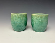 Load image into Gallery viewer, Light Green Crystalline Sake Cup