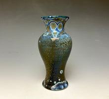 Load image into Gallery viewer, Cobalt Galaxy Crystalline Glazed Mini Vase 3