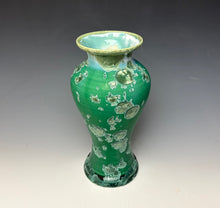 Load image into Gallery viewer, Emerald Green Crystalline Glazed Vase