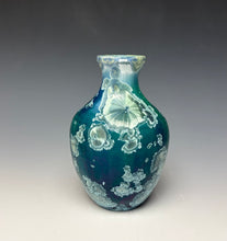 Load image into Gallery viewer, Aqua Crystalline Glazed Mini Vase