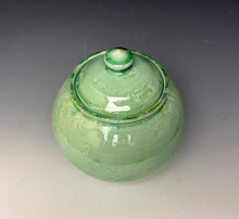 Load image into Gallery viewer, Mint Green Crystalline Glazed Jar