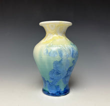 Load image into Gallery viewer, Crystalline Mini Vase in Ivory and Teal