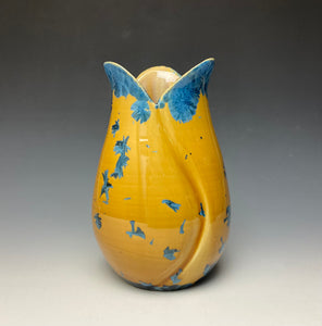 Tulip Vase- Blue and Orange #11