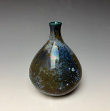 Load image into Gallery viewer, Cobalt Galaxy Crystalline Glazed Mini Vase 2