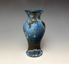 Load image into Gallery viewer, Cobalt Galaxy Crystalline Glazed Mini Vase 3