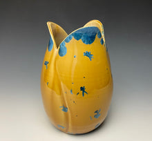 Load image into Gallery viewer, Tulip Vase- Blue and Orange #1