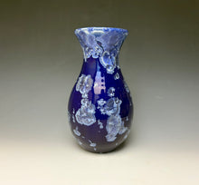 Load image into Gallery viewer, Winter Sky Blue Crystalline Glazed Vase 2