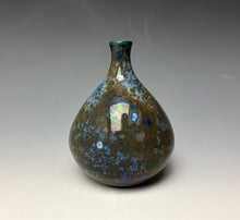 Load image into Gallery viewer, Cobalt Galaxy Crystalline Glazed Mini Vase 2