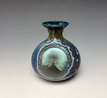 Load image into Gallery viewer, Cobalt Galaxy Crystalline Glazed Mini Vase 2