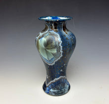 Load image into Gallery viewer, Cobalt Galaxy Crystalline Glazed Vase 2