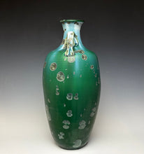 Load image into Gallery viewer, Jade Green Crystalline Glazed Amphora