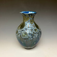 Load image into Gallery viewer, Cobalt Galaxy Crystalline Glazed Vase 6