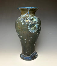 Load image into Gallery viewer, Cobalt Galaxy Crystalline Glazed Vase 14