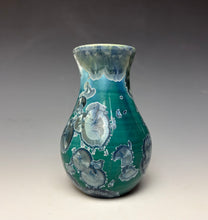 Load image into Gallery viewer, Aqua Crystalline Glazed Mini Vase