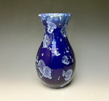 Load image into Gallery viewer, Winter Sky Blue Crystalline Glazed Vase 2
